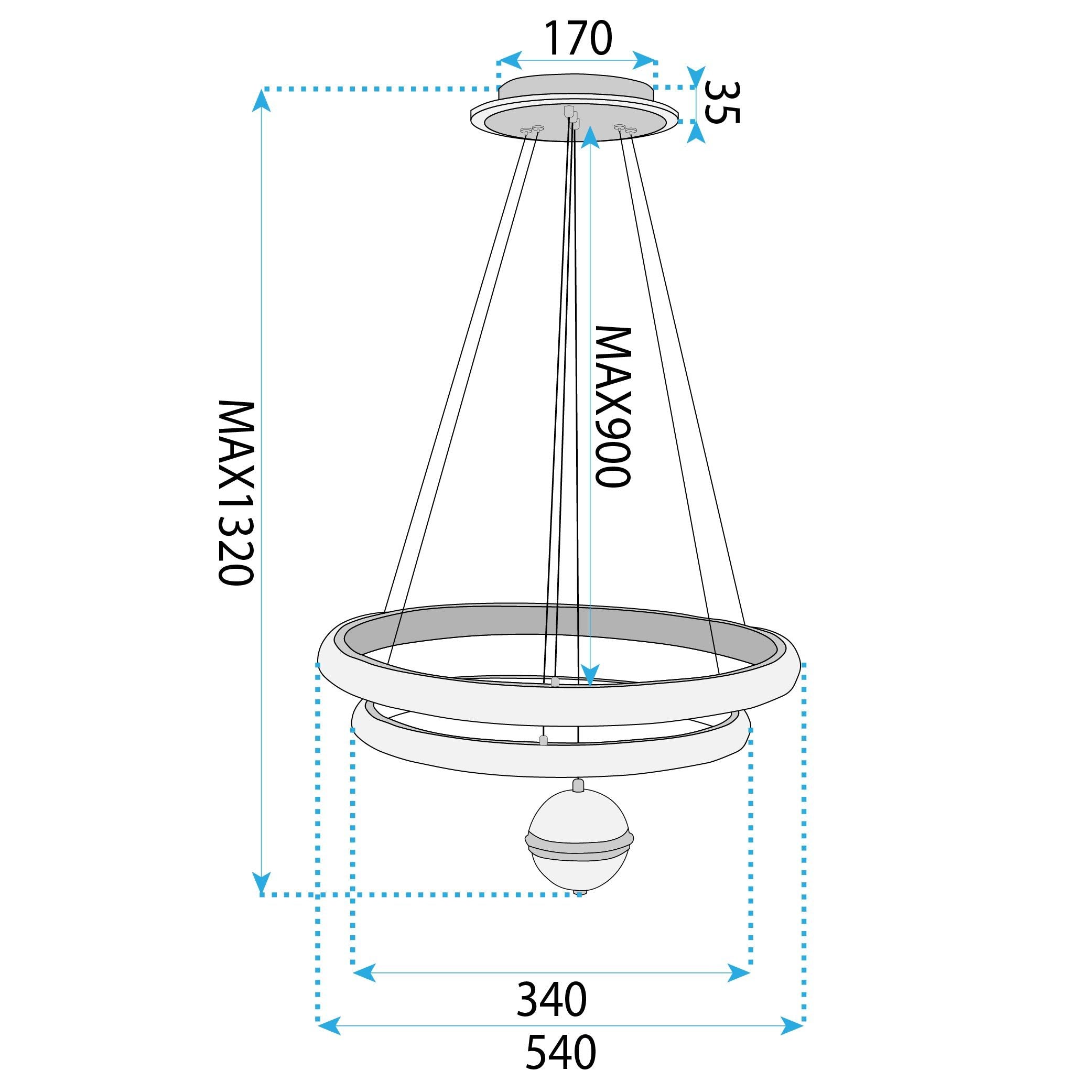 Lampada Da Soffitto G143-cp 50cm Gold