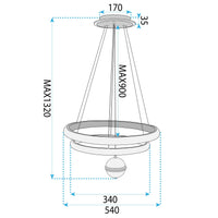 Lampada Da Soffitto G143-cp 50cm Gold