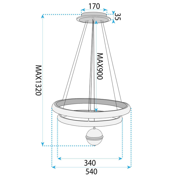 Lampada Da Soffitto G143-cp 50cm Gold