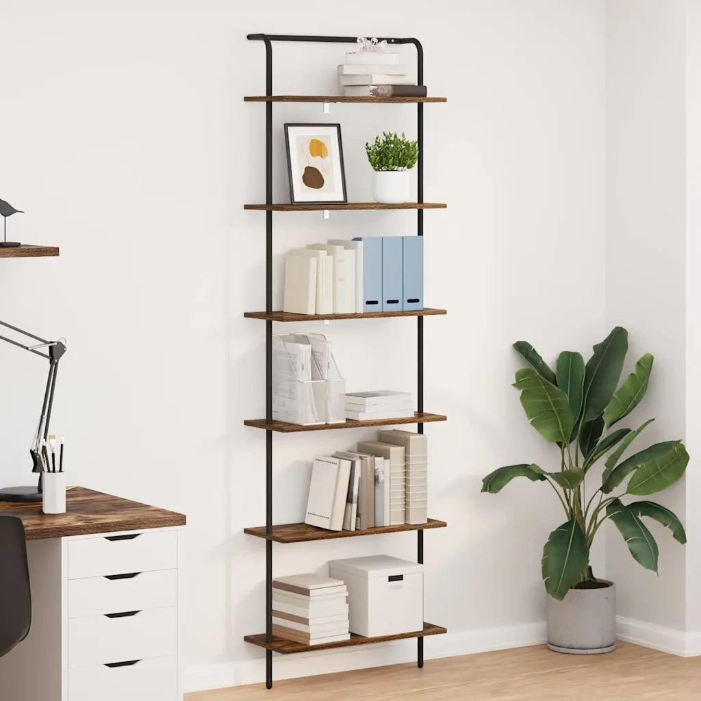 Libreria Rovere fumé 60 x 24 x 203 cm Legno multistrato 879973