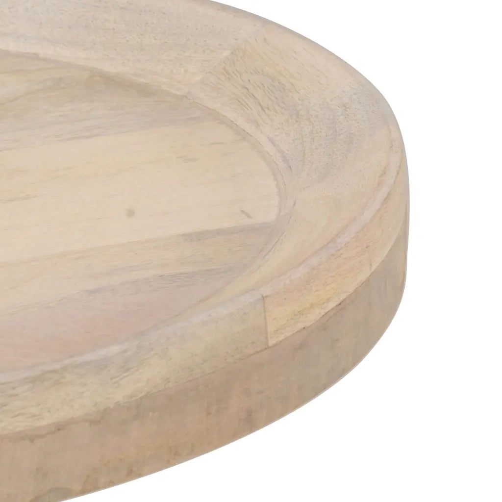 Tavolino | Tavolo laterale di Servizio ?50x55 cm in Legno Massello di Mango