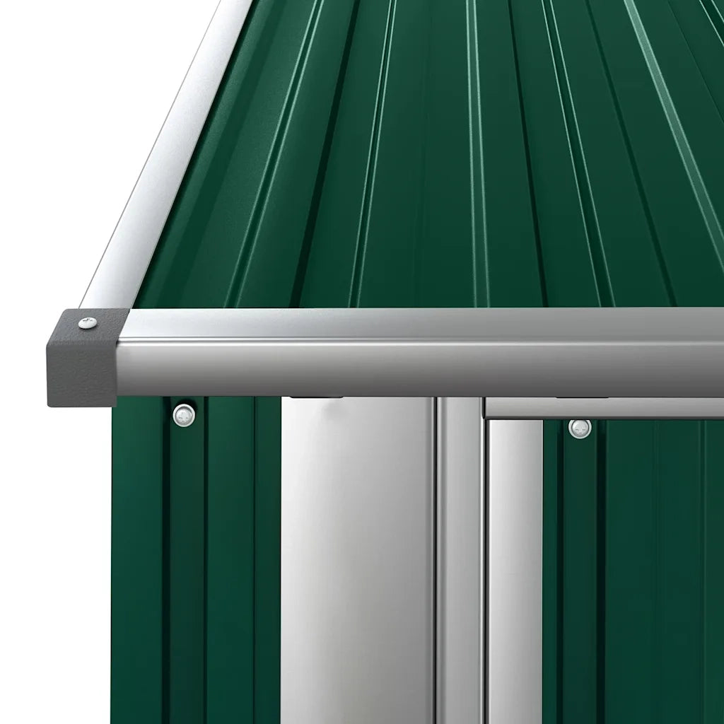 Casetta da giardino verde 180,5x97x209,5 cm in acciaio zincato CFW6024140
