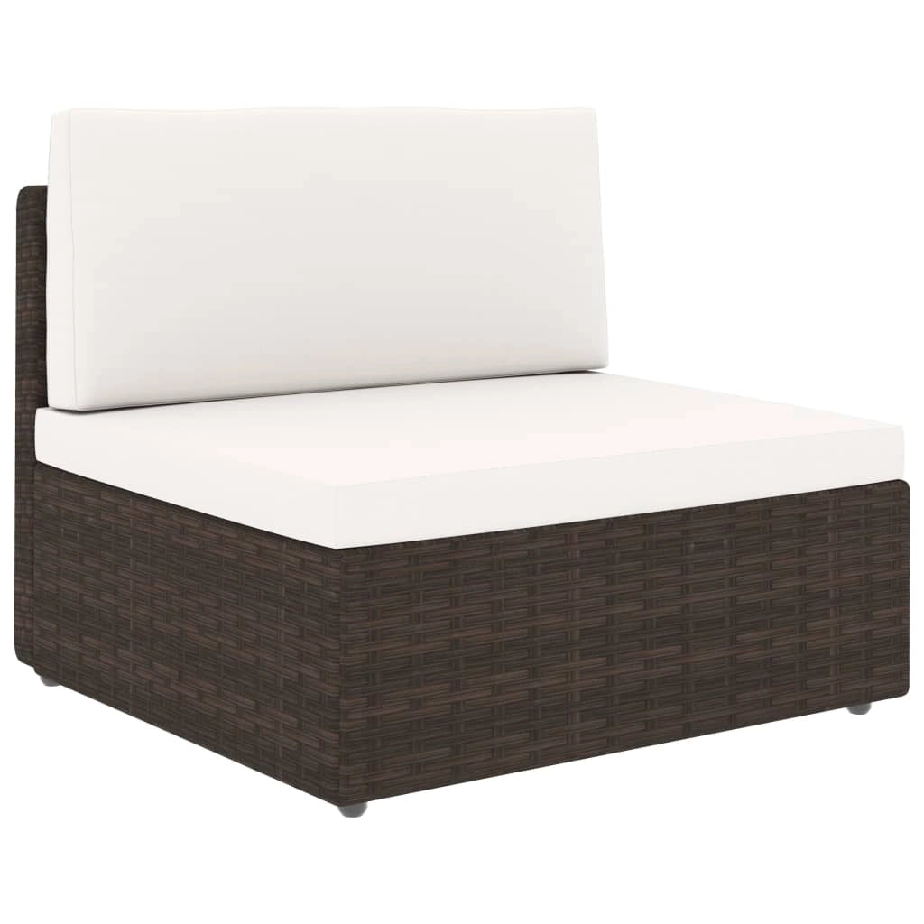 Set di mobili da giardino mobili da esterno set da 4 pezzi resina intrecciata marrone 02_0016278