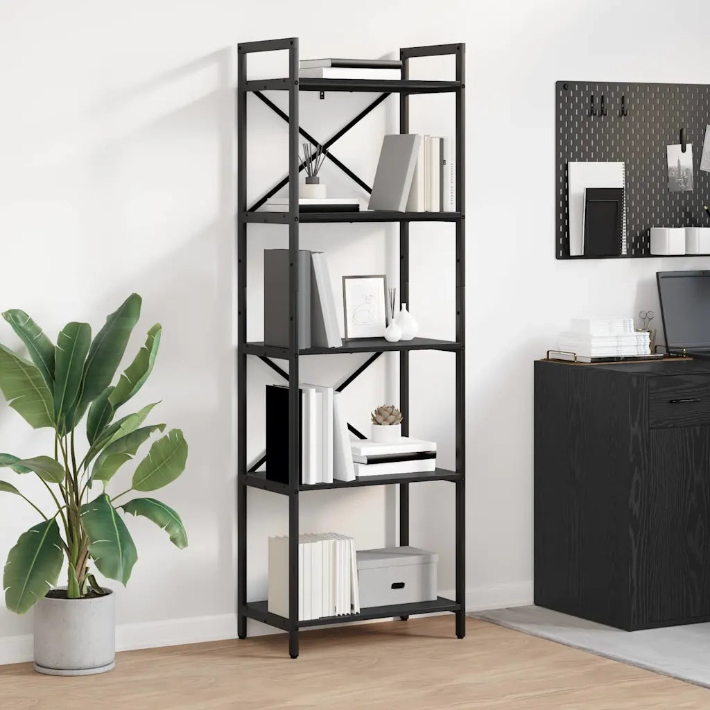 Libreria Rovere Nero 56 x 34 x 171 cm Legno multistrato 883862