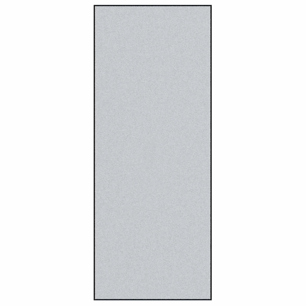 Zerbino d'ingresso moderno rettangolare 120 x 300 cm cattura lo sporco atmosfera accogliente poliammide grigio 02_0057976