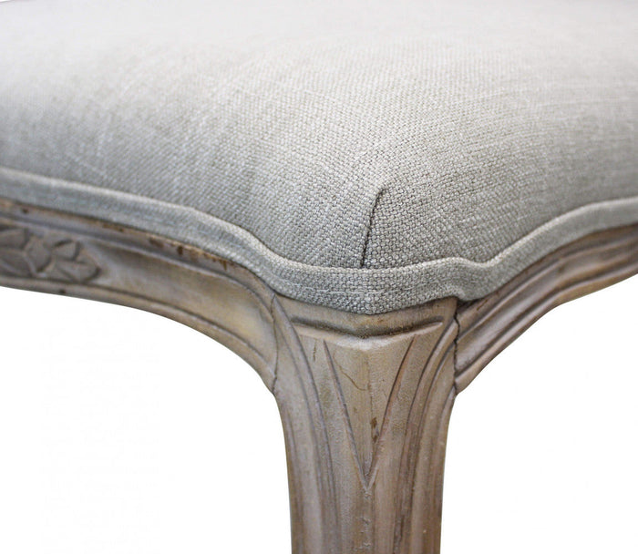 Sedia Romy 52x49x90 h cm in Legno e Tessuto Grigio