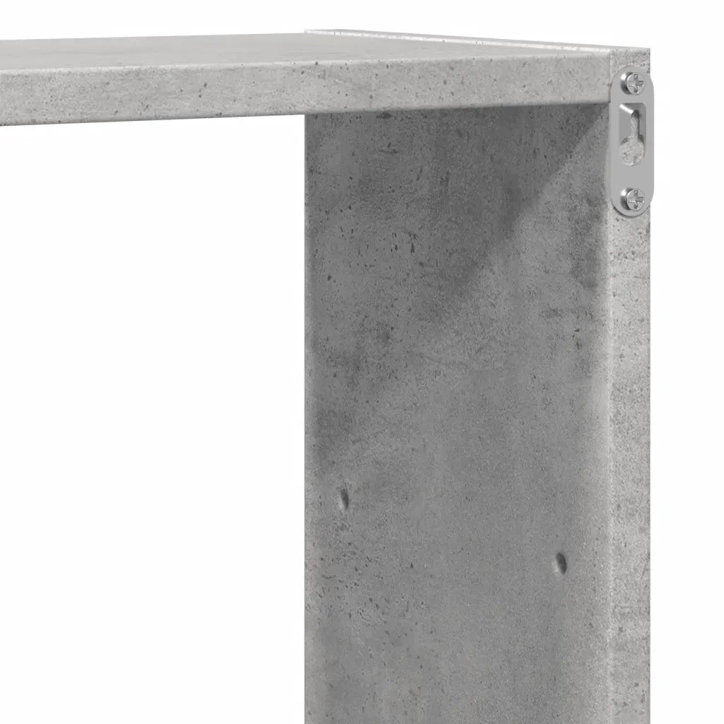 Scaffale a Muro Grigio Cemento 96x18x60 cm in Truciolato 853230