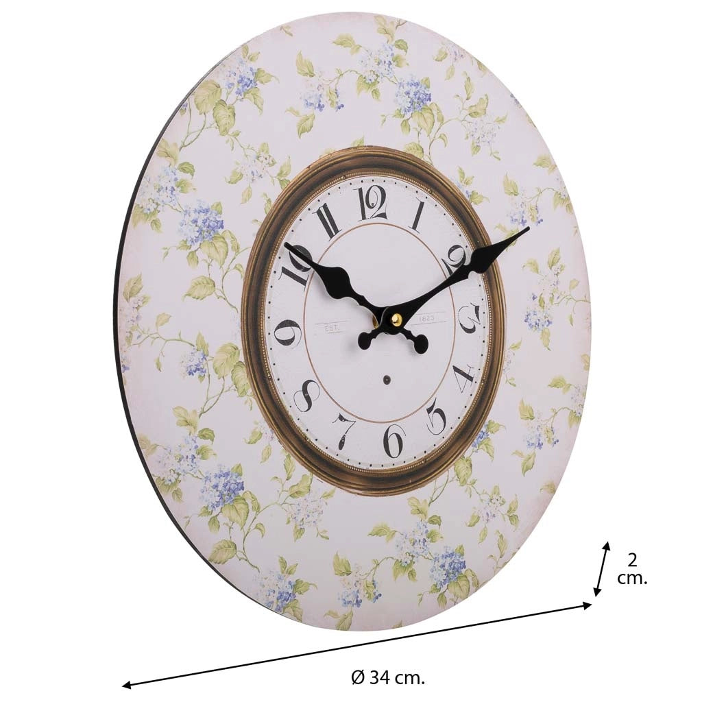 Orologio in legno bianco 60x60x2cm