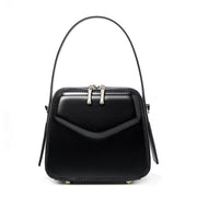 Borsa a tracolla da donna in vera pelle nera