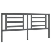 Testiera | Testata per Letto Grigia 186x4x100cm in Legno Massello di Pino