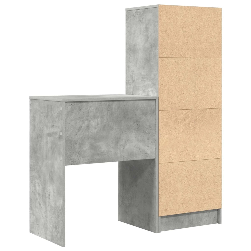 Scrivania con cassetto con lo scaffale 2 pcs Grigio cemento 3337300