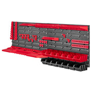 Pannello portautensili KADAX da parete per officina, 116x39 cm, 14 scomparti, 20 supporti, garage.
