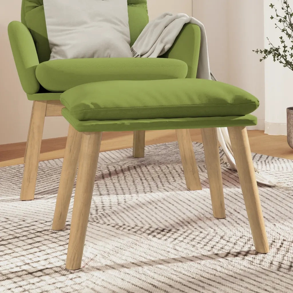 vidaXL Poggiapiedi Verde Chiaro 45x29,5x35 cm in Velluto