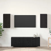 vidaXL Mobile TV da Muro 2 pcs Rovere nero Legno multistrato