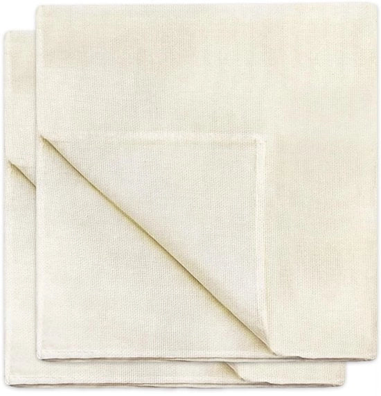 Due pezzi di stoffa per formaggio 50x50cm tessuto finemente intrecciato densità alta stoffa per formaggio filtro stoffa riutilizzabile lavabile setaccio per formaggio marmellata frutta notte latte di frutta zuppa succo di frutta yogurt tofu burro