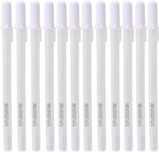 Set di 12 pennarelli a sfera bianchi con penna stilografica e linea fine 0,8 mm - Pennarelli a sfera acqua-resistenti per disegnare, scrivere e creare carte.