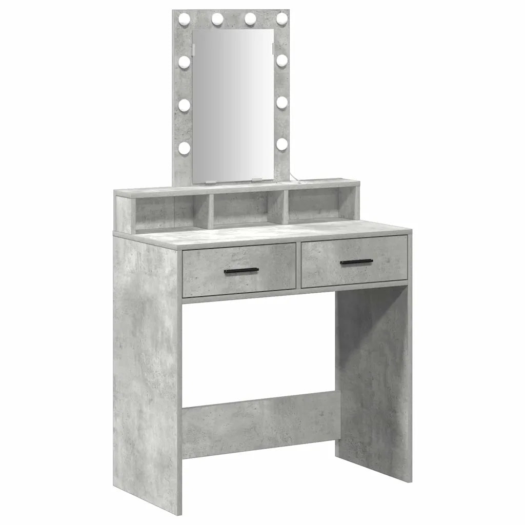Tavolo da Trucco Grigio 79 x 41 x 140 cm Legno ingegnerizzato 865166