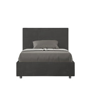 Letto 1 Piazza e Mezzo 120x200 cm con Rete Mika Grigio