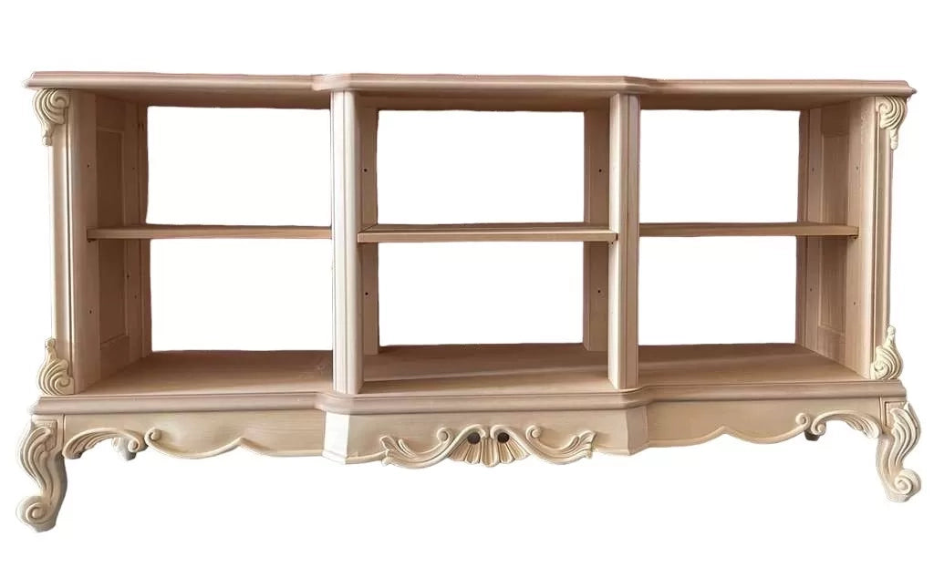 Retro divano bifacciale classico barocco legno grezzo 155x50x76 - Mobili 2G