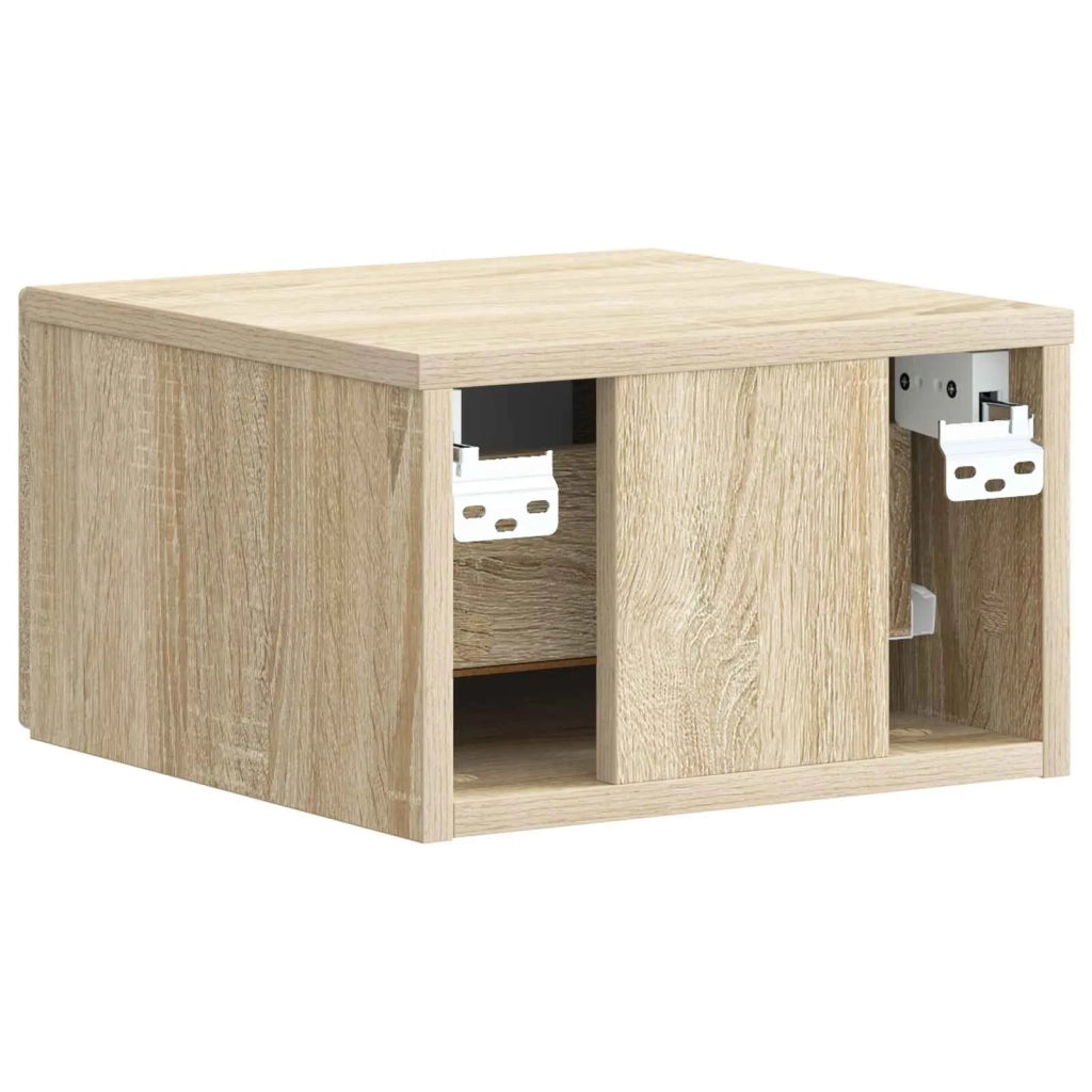 Mobiletto da notte a muro 2 pcs Rovere Sonoma 33 x 34,5 x 20 cm