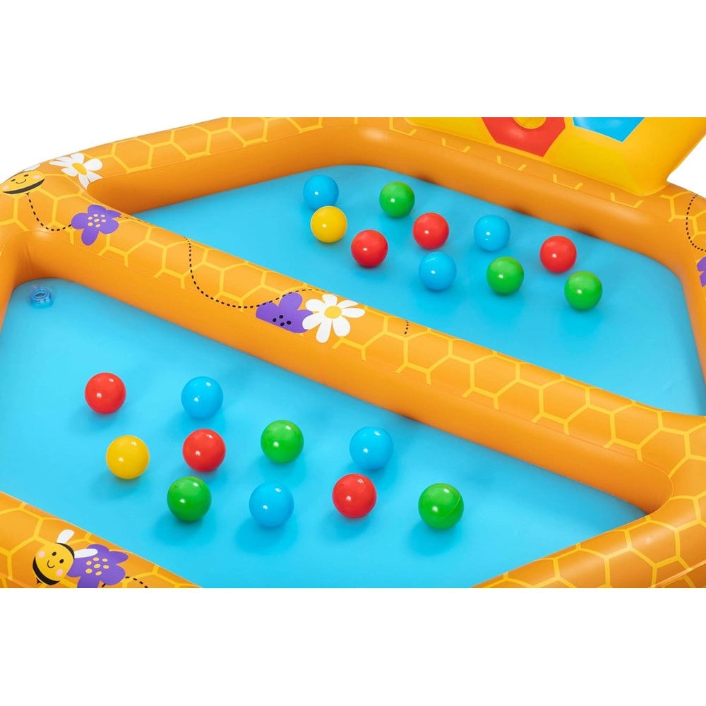 Trade Shop - Piscina Gonfiabile Gioco Alveare Per Bambini Con 20 Palline 2 Api 127x119x61cm 52639 -