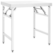 Tavolo da lavoro professionale pieghevole da cucina 85 x 60 x 80 cm in acciaio inox 02_0045427