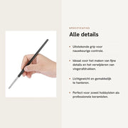 Kit di utensili per modellazione ceramica - 5 pezzi - Silicone/Metallo - Accessori per ceramica - Utensili per ceramista - Qualità professionale - 20 cm - Utensili per ceramica