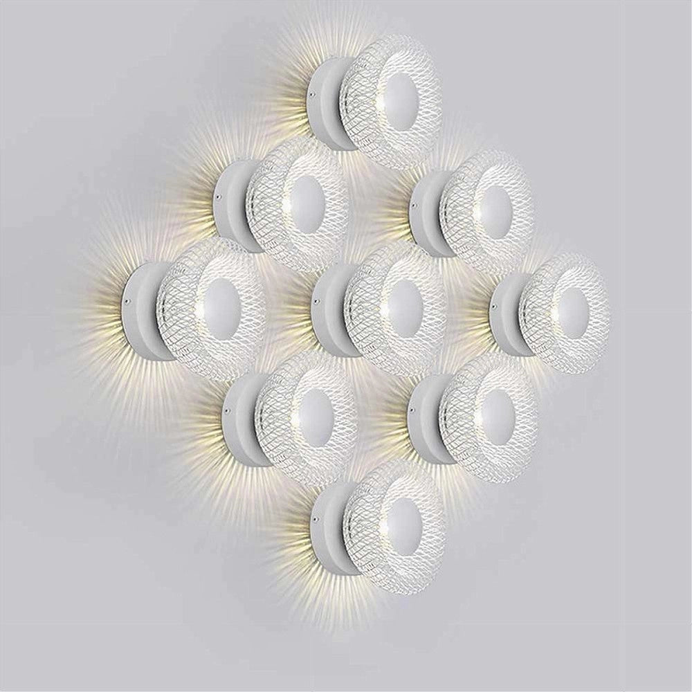 Trade Shop - Applique Da Muro Stile Industriale Lampada Decorativa In Metallo Attacco G9 Aq48 - Bianco