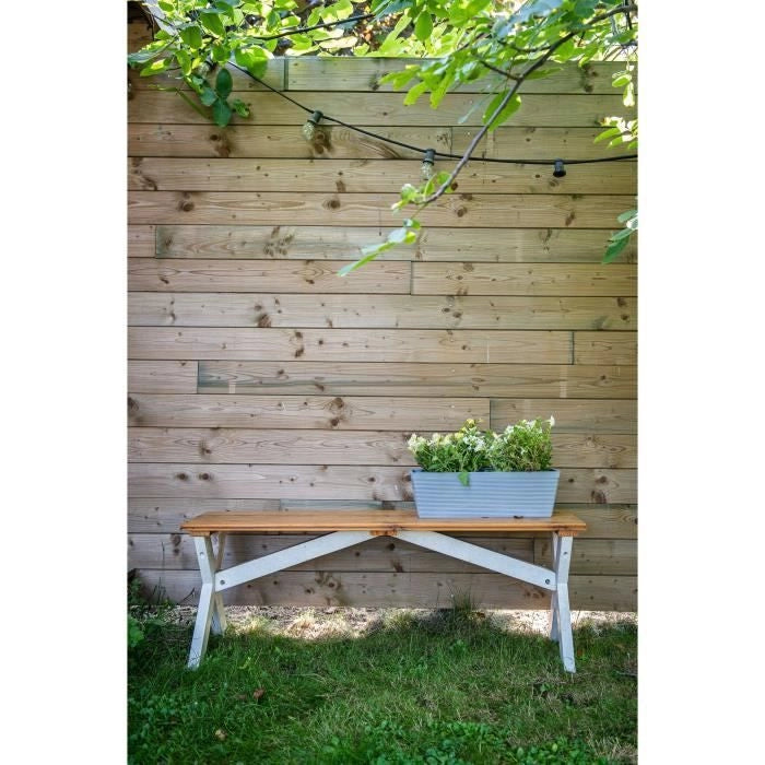 Jardiniere - GARDEN ID - Green Care Impact Blu-Grigio - 50 x 16 x 16 cm - Garanzia 10 anni - 100% riciclato - Resistente ai raggi UV/gel