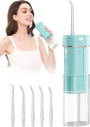 Draagbare monddouche professionale con 3 modalità e 6 sputafango - waterflosser IPX7 wireless per la massima salute orale