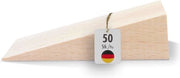 Set di cunei di legno di faggio naturale - Stopper di porta ideale per l'assemblaggio di mobili DIY - 90x30x25 mm - 50 pezzi