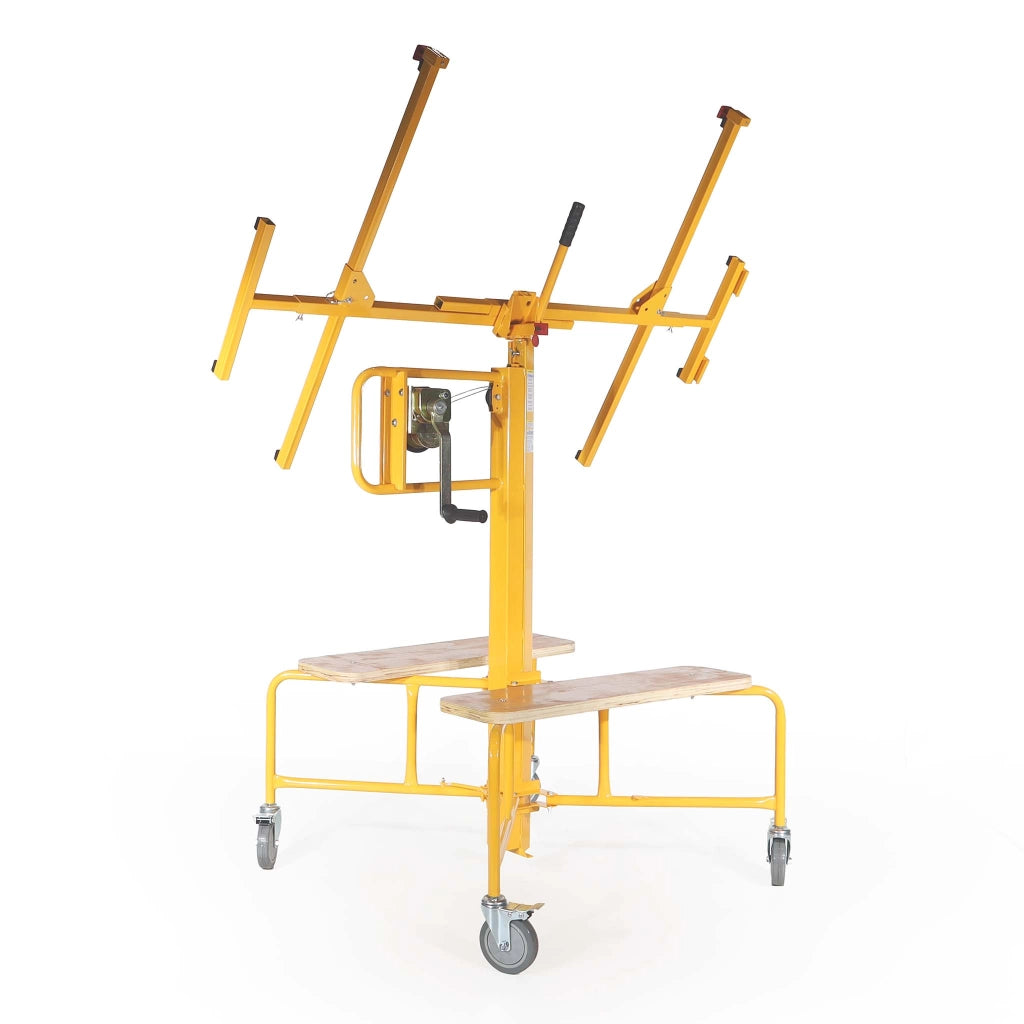 Sollevatore pannelli cartongesso max 75kg, altezza 145-350cm, Carrello Alzapannelli Alzalastre