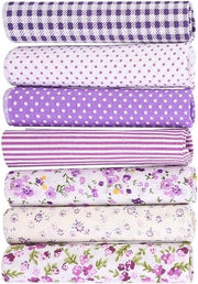 7 pezzi di stoffa in cotone a motivi floreali patchwork - cotone batik - stoffa per cucito artigianale - copriportafoglio e cuscino in cotone 50x50 cm.