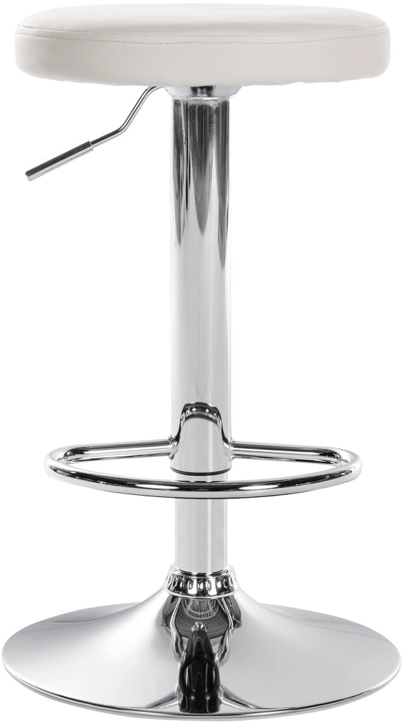 Set di 2 sgabelli da bar Ponte in similpelle bianco,Metallo in look cromato