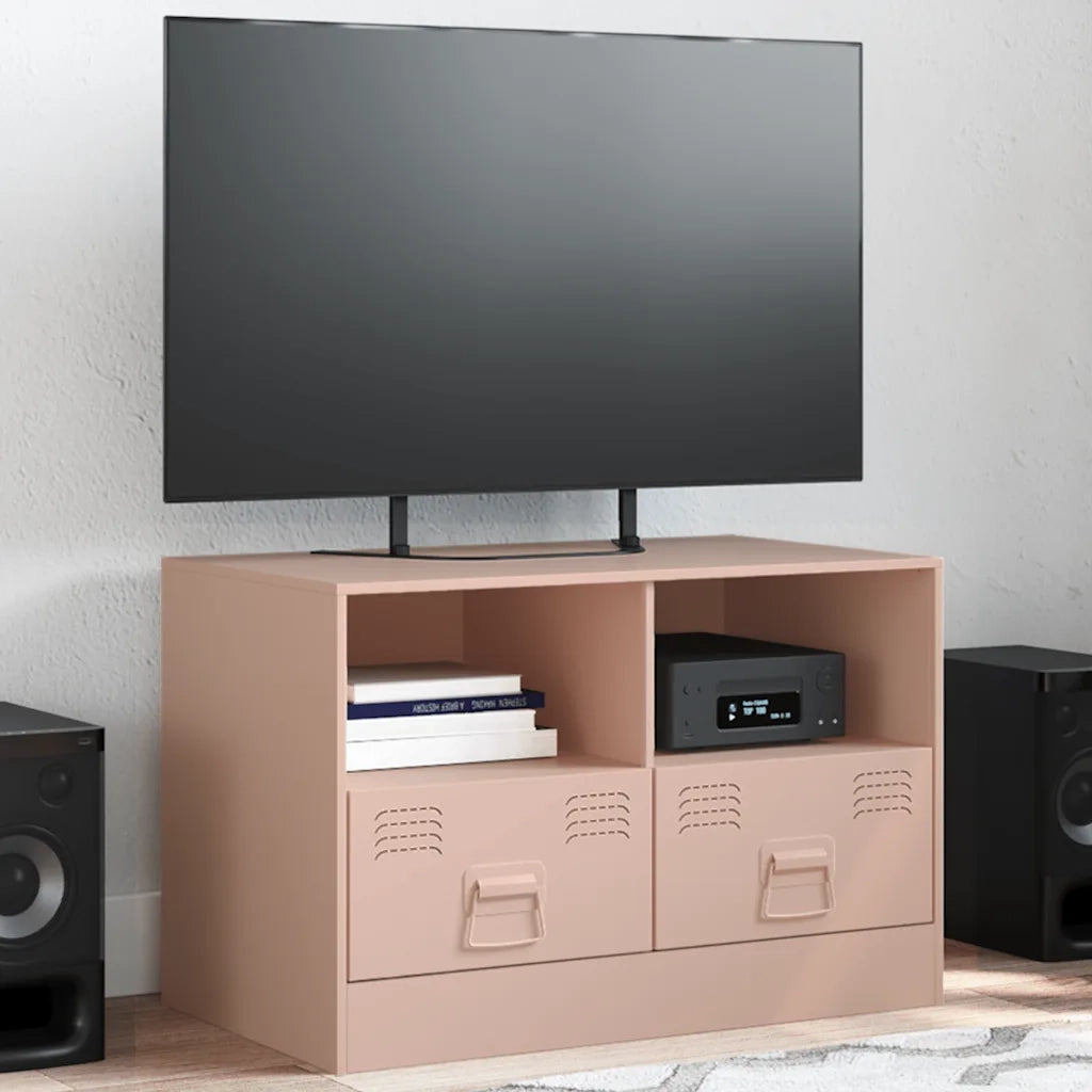 Mobile TV | Armadietto TV | Mobile Porta TV Rosso 67x39x44 cm in Acciaio