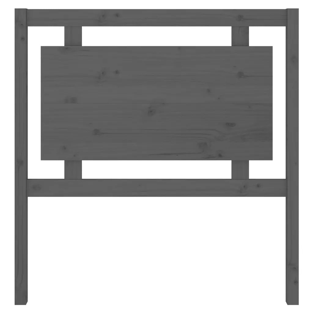 Testiera per Letto Grigia 95,5x4x100 cm Legno Massello di Pino 817922