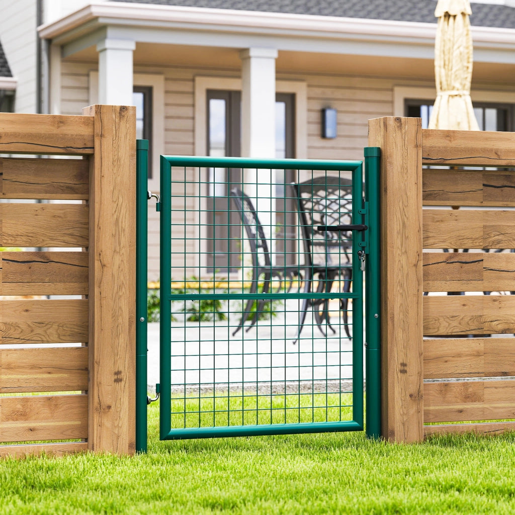 Cancelletto da Giardino in Acciaio ¨C zephmum ¨C Grigio 97x150 cm