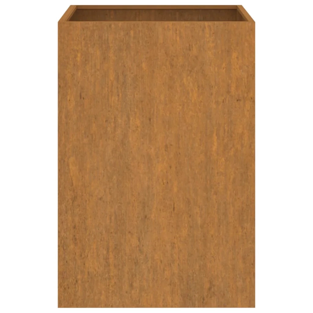 Fioriera rialzata per piante e fiori terrazza giardino 52 x 48 x 75 cm acciaio corten marrone 02_0037686