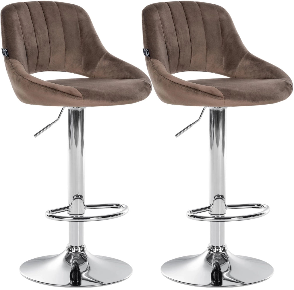 Set di 2 sgabelli da bar Milet velluto C 2
