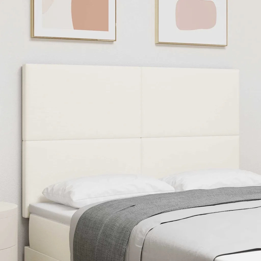 Testiera LED con strisce LED Crema 160 cm Tessuto in Cords 3338332