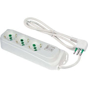MULTIPRESA BIPASSO SCHUKO + TERMICO RETAIL FME - BIANCO POSTI 3 2P+T 16A NÂ°XMMQ 3X1,0 MT 1,5- 2 pezzi