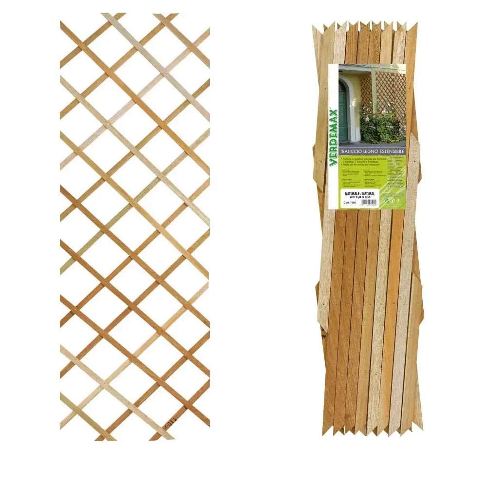 Traliccio Estensibile in Legno per Piante Rampicanti Verdemax Formato: 1,8 x 0,90 Mt