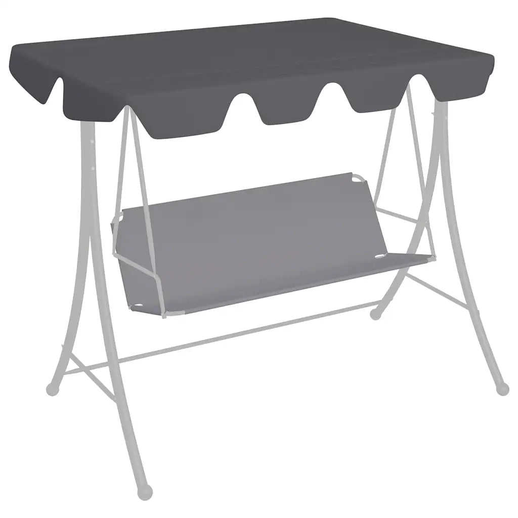Baldacchino per Dondolo Giardino Antracite 150/130x105/70 cm CFW1044327