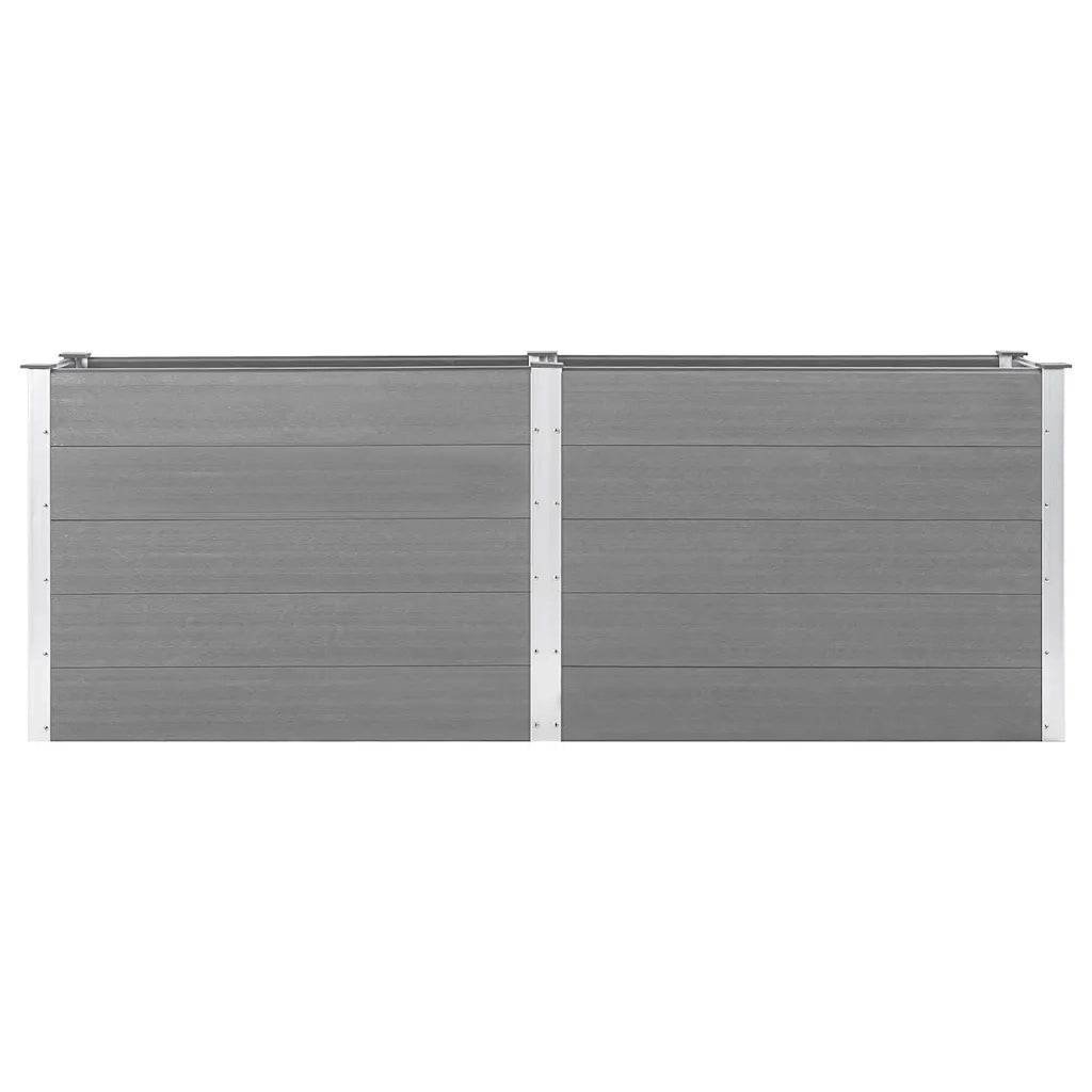 Letto Rialzato da Giardino 250x50x91 cm in WPC Grigio