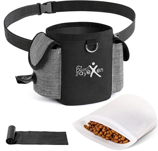 Sacchetti per Cibo per Cani - Adatto per la Formazione - Impermeabile e Duraturo - 15x10x12 cm - Silicone con Funzione di Ripostiglio