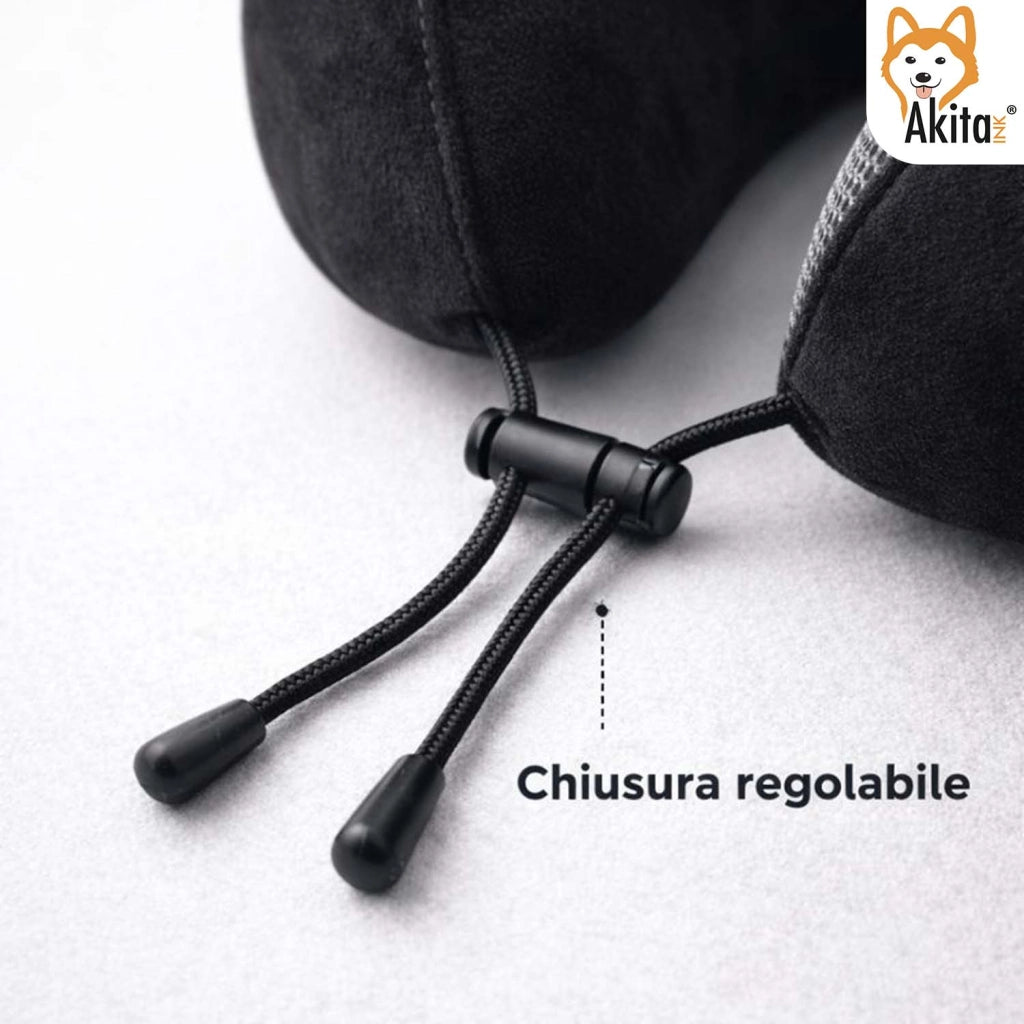 Akitaink Cuscino Viaggio Memory Foam Regolabile