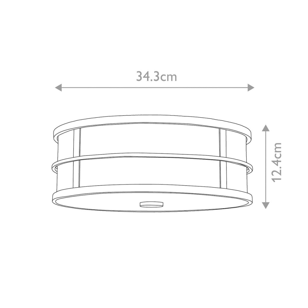 Plafoniera Feiss Fusion 3xE27 34cm ottone vetro opale