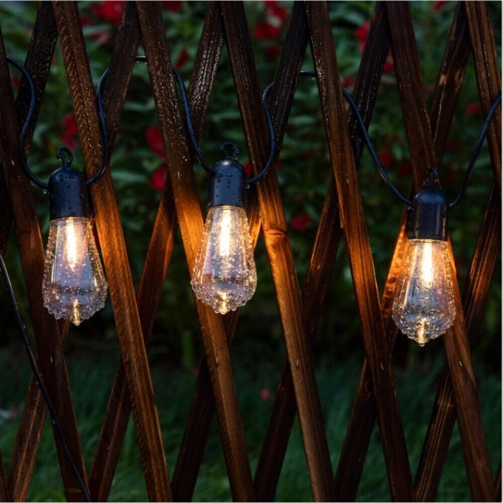 Catena luminosa da esterno solare 10 lampadine 4.5M luce calda 2200K Art. 45169