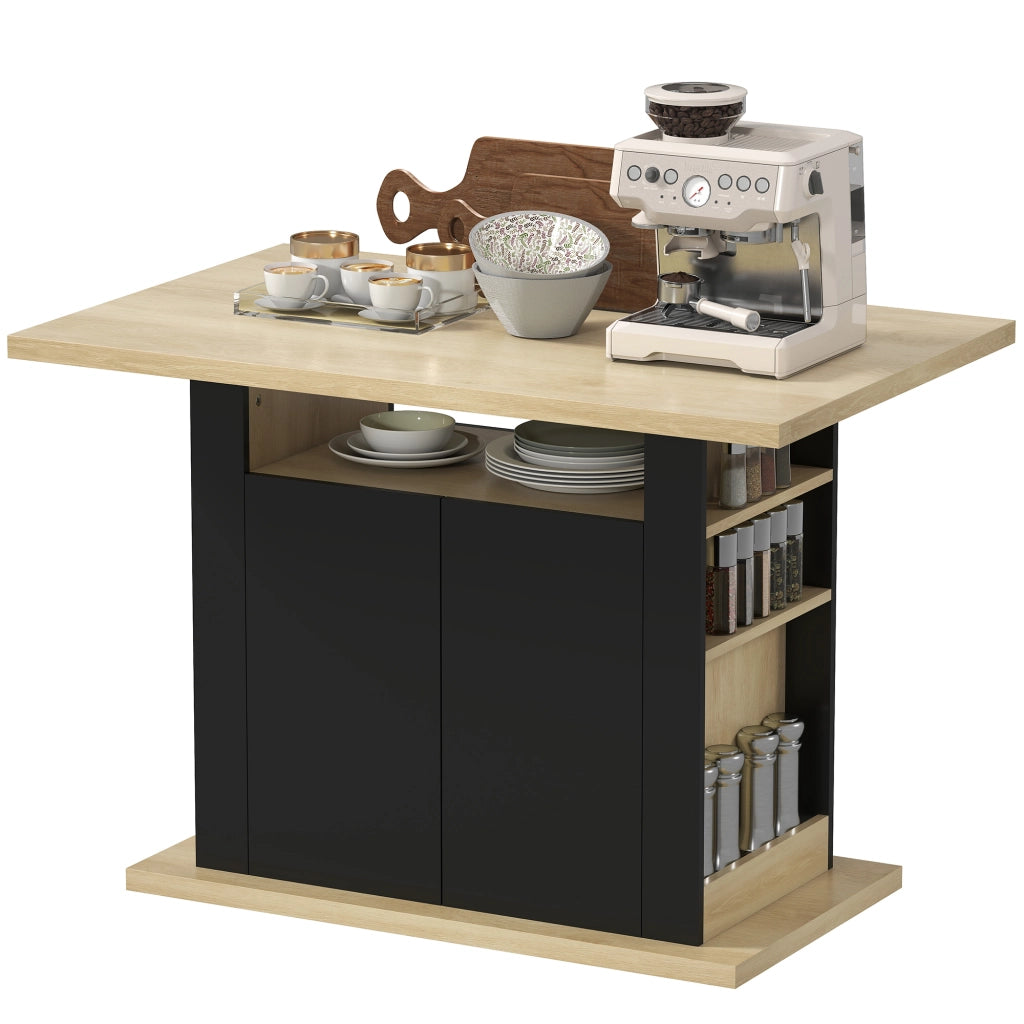 Tavolo da pranzo allungabile ¨C zephmum ¨C Nero, Legno, 110x70x75.5 cm