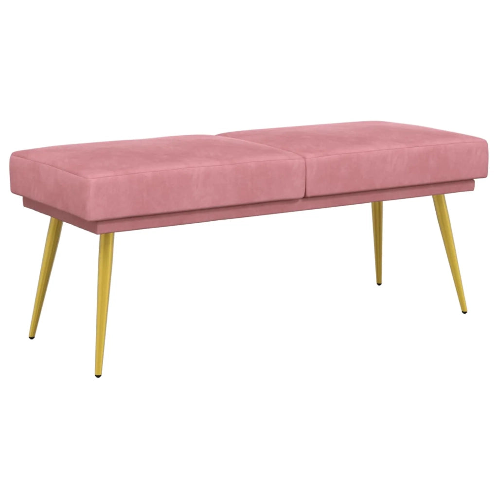 Panchina a doppio strato Rosa 120 x 45 x 46 cm Velluto 42038589